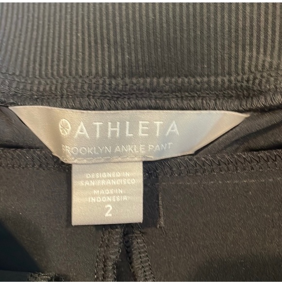 Athleta Brooklyn Ankle pant black pull on jogger pant size 0 - Picture 14 of 16